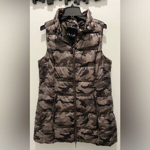 Women's Long Camouflage Puffer Vest